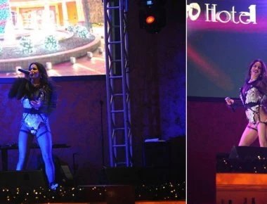 Η Κατερίνα Στικούδη με ζαρτιέρες σε καζίνο των Σκοπίων (φώτο-βίντεο)